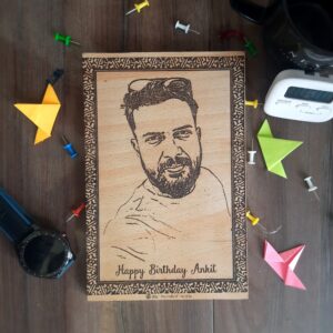 wood carved photo frame – custom engraved