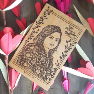 wood carved photo frame – custom engraved design 3 (copy)