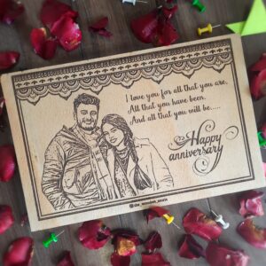 wood carved photo frame – custom engraved design 3 (copy)